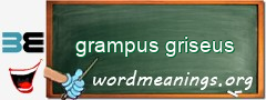 WordMeaning blackboard for grampus griseus